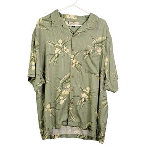 Tommy Bahama 100% Silk Vintage Single Stitched Floral Hawaiian Shirt  Men's L